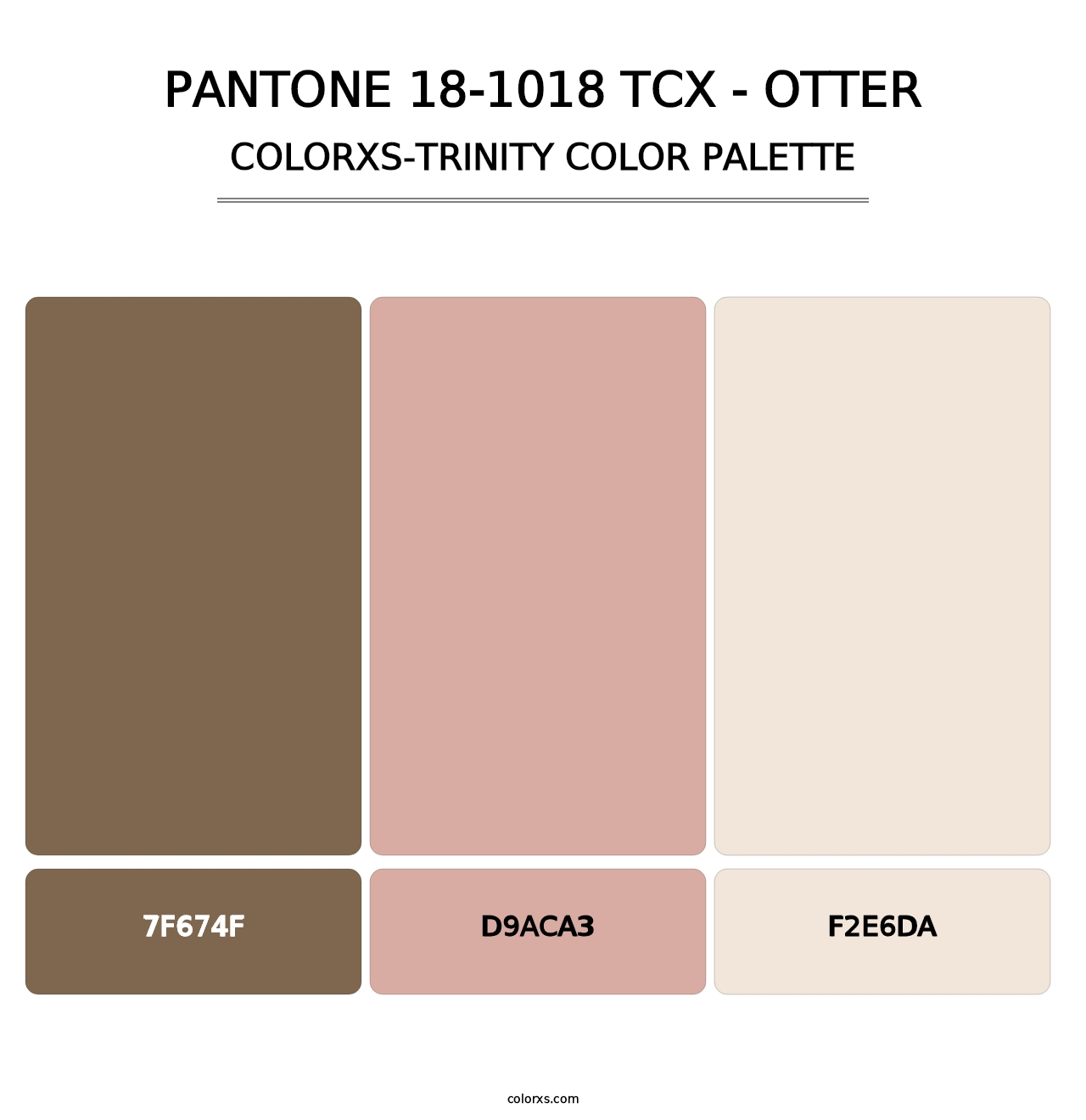 PANTONE 18-1018 TCX - Otter - Colorxs Trinity Palette