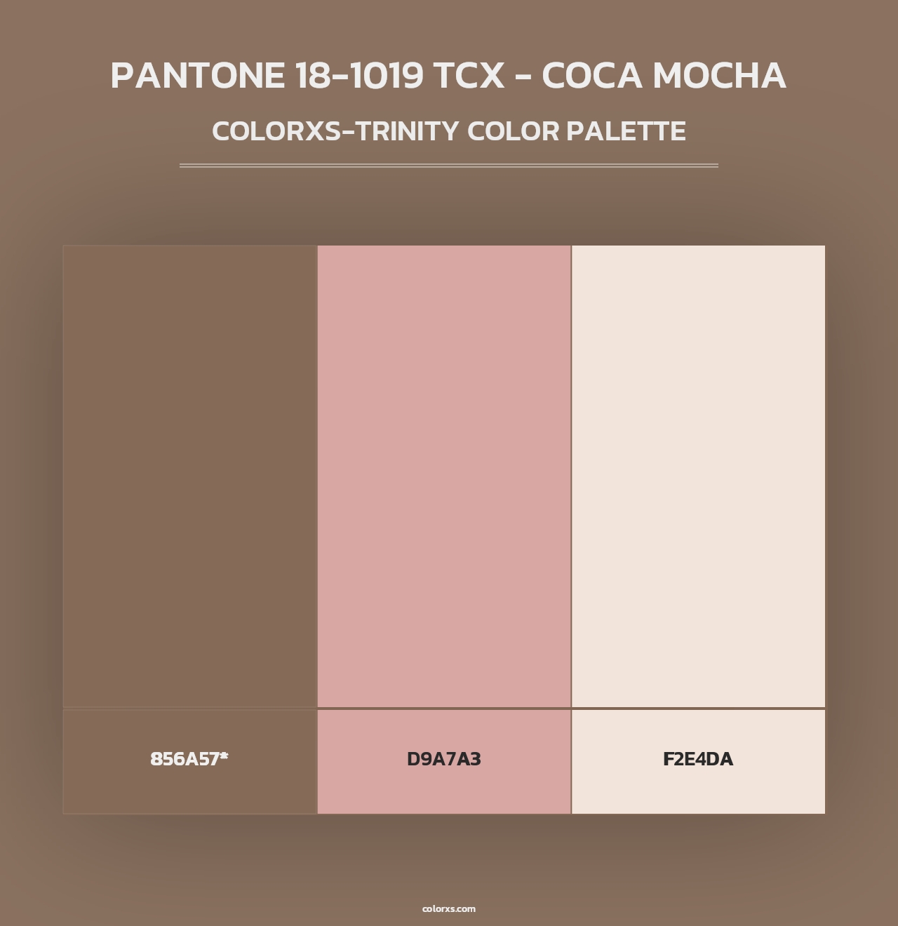 PANTONE 18-1019 TCX - Coca Mocha - Colorxs Trinity Palette