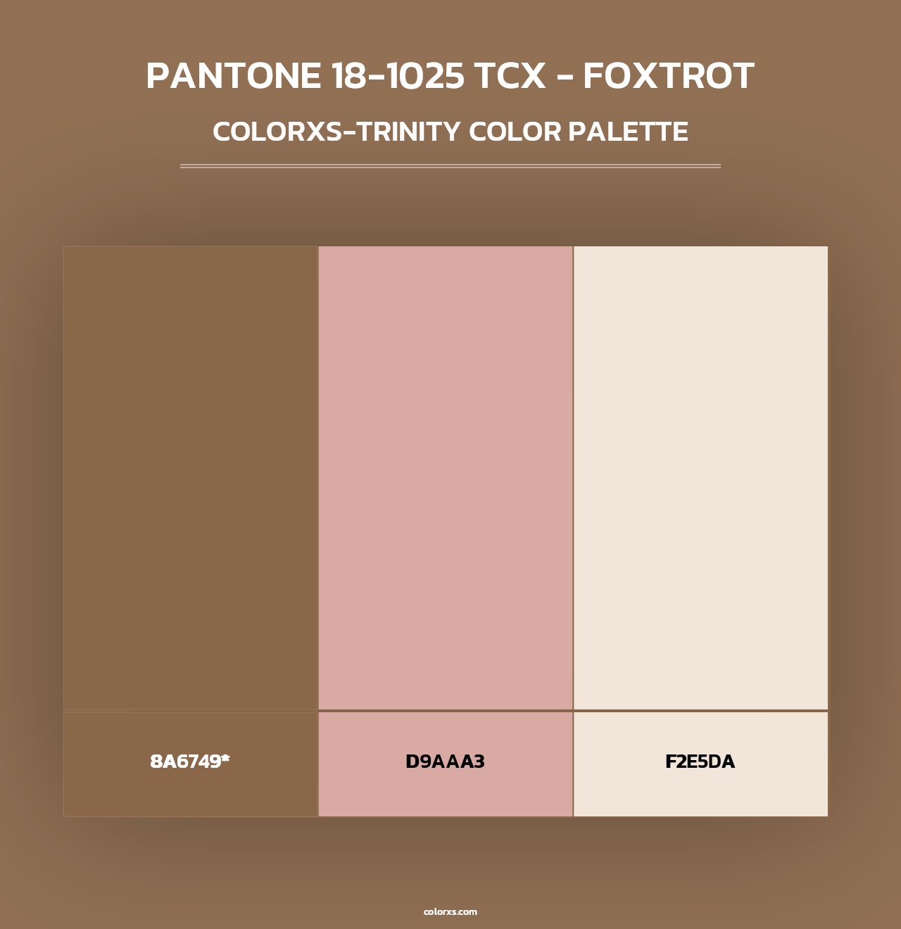 PANTONE 18-1025 TCX - Foxtrot - Colorxs Trinity Palette