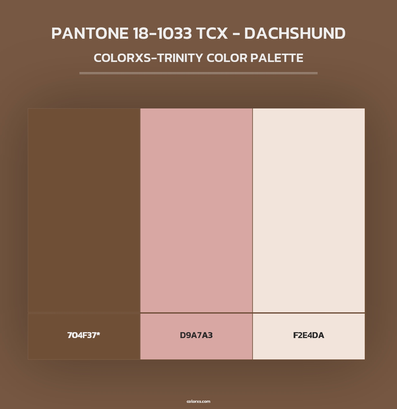 PANTONE 18-1033 TCX - Dachshund - Colorxs Trinity Palette