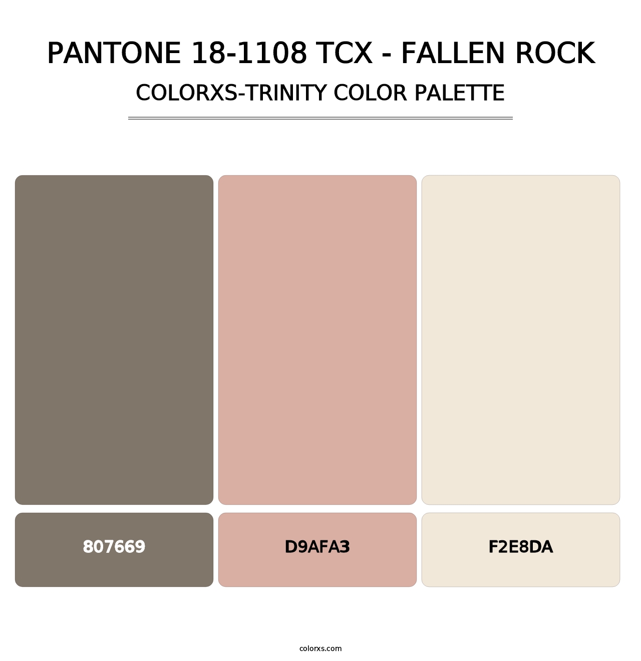 PANTONE 18-1108 TCX - Fallen Rock - Colorxs Trinity Palette