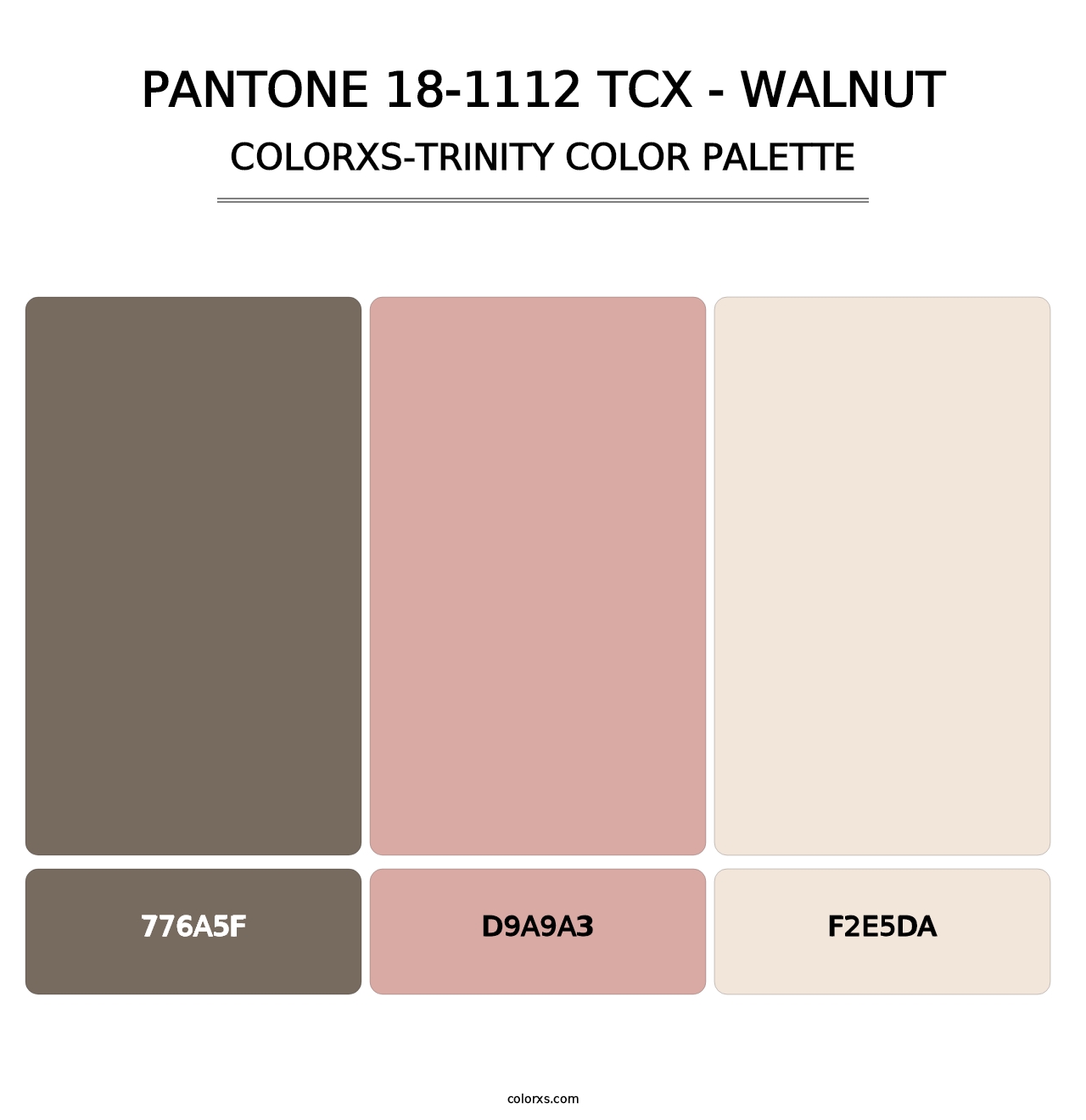 PANTONE 18-1112 TCX - Walnut - Colorxs Trinity Palette