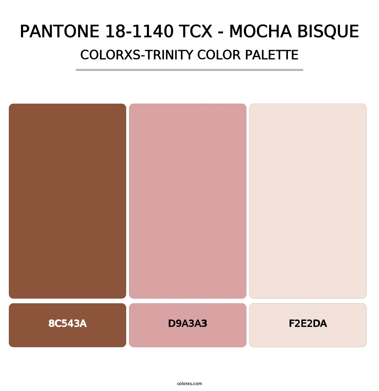 PANTONE 18-1140 TCX - Mocha Bisque - Colorxs Trinity Palette