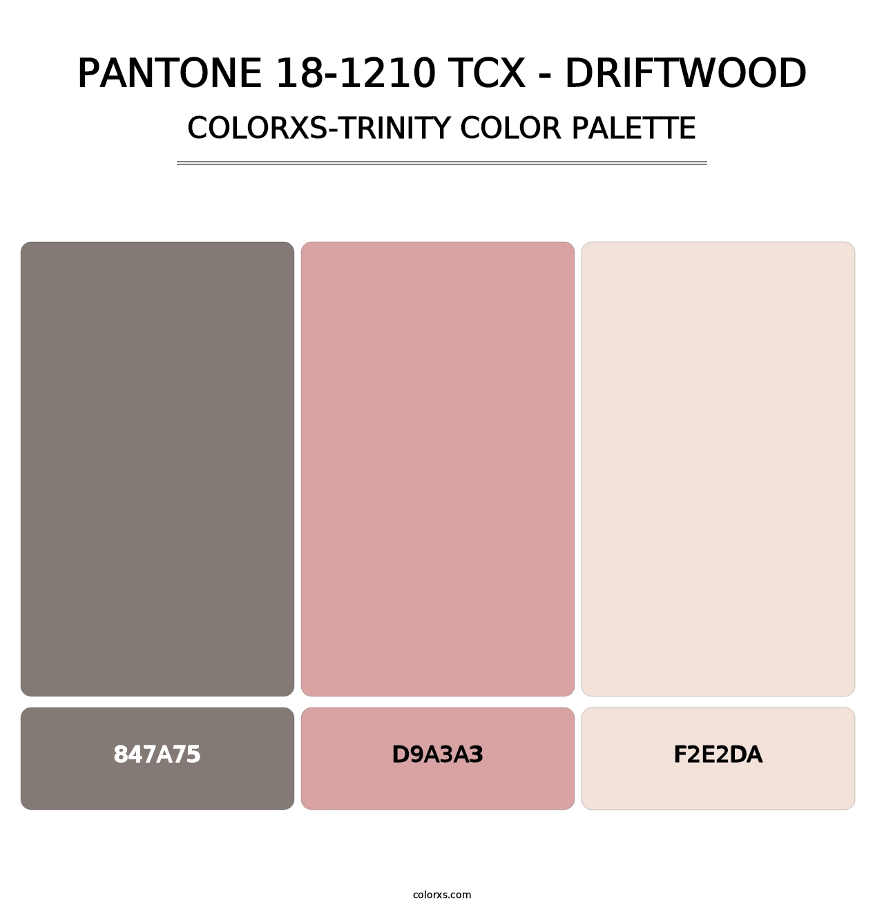 PANTONE 18-1210 TCX - Driftwood - Colorxs Trinity Palette