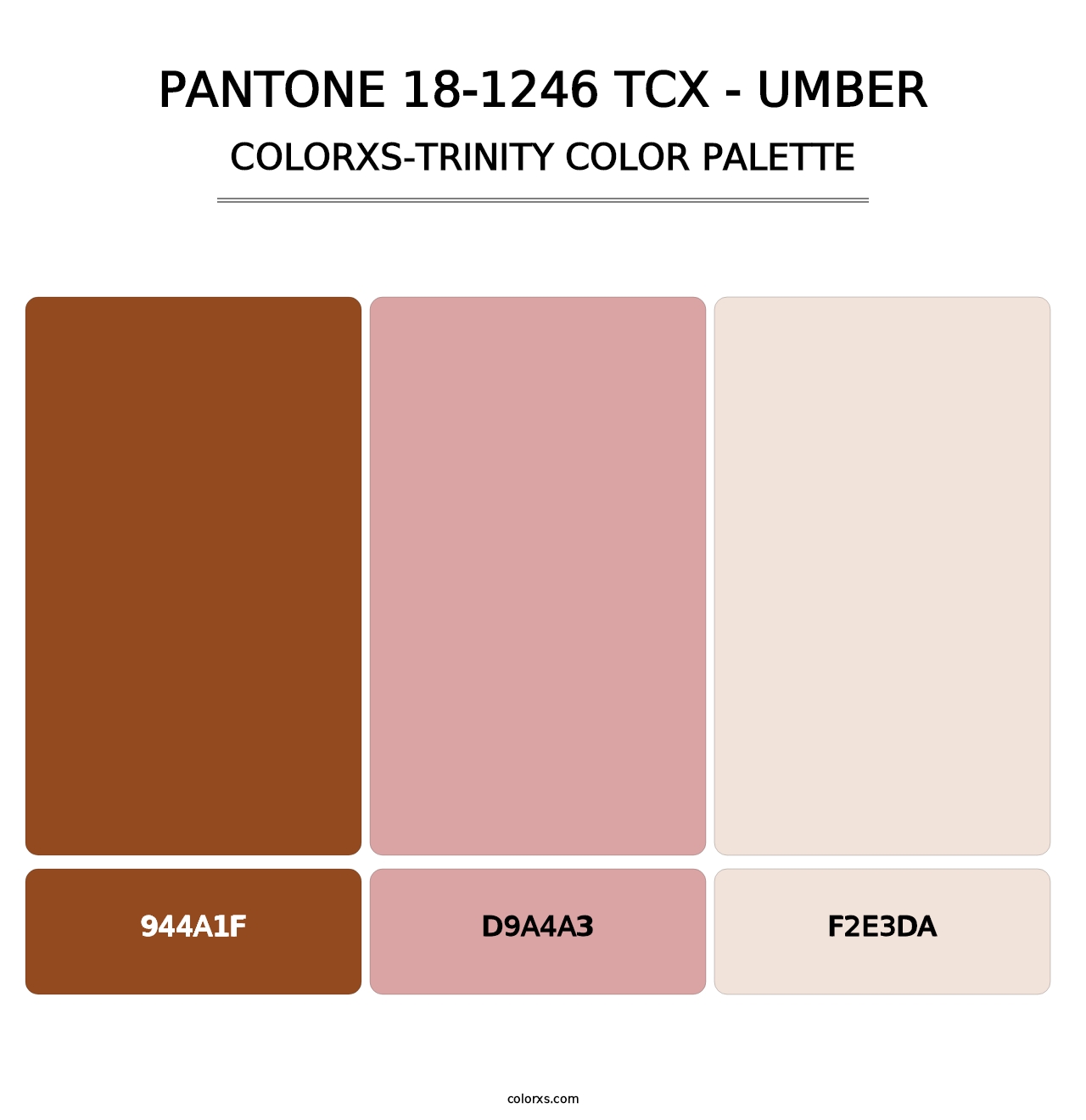 PANTONE 18-1246 TCX - Umber - Colorxs Trinity Palette