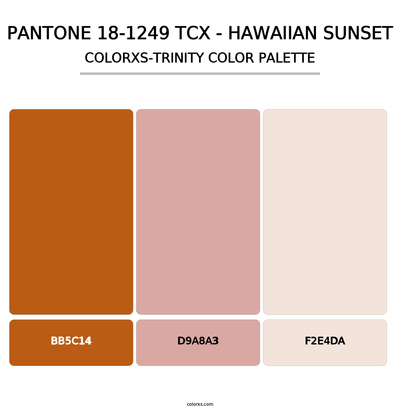 PANTONE 18-1249 TCX - Hawaiian Sunset - Colorxs Trinity Palette
