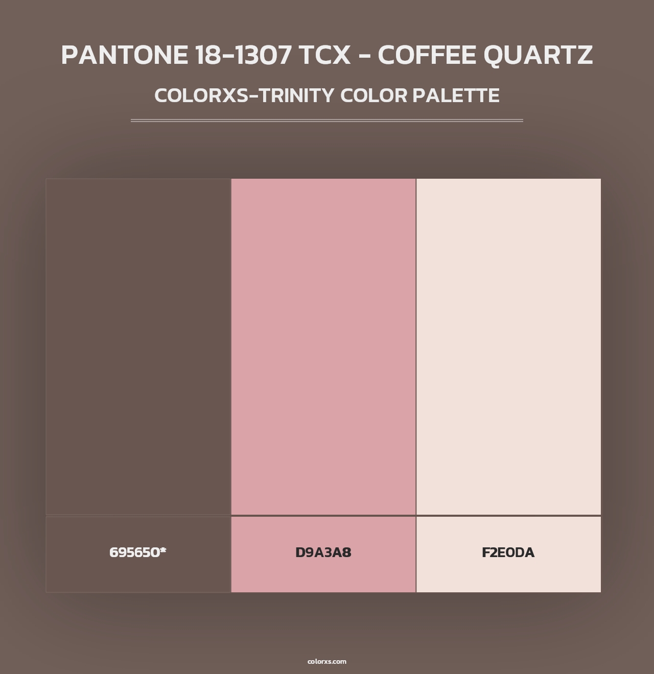PANTONE 18-1307 TCX - Coffee Quartz - Colorxs Trinity Palette