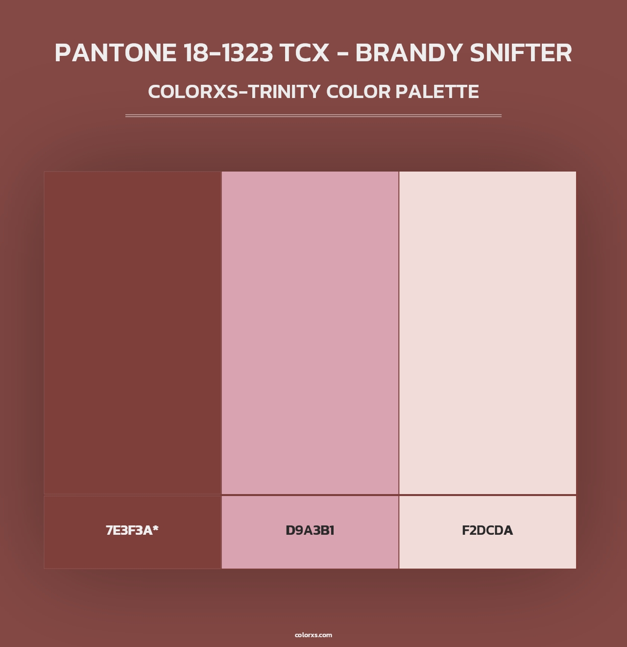 PANTONE 18-1323 TCX - Brandy Snifter - Colorxs Trinity Palette