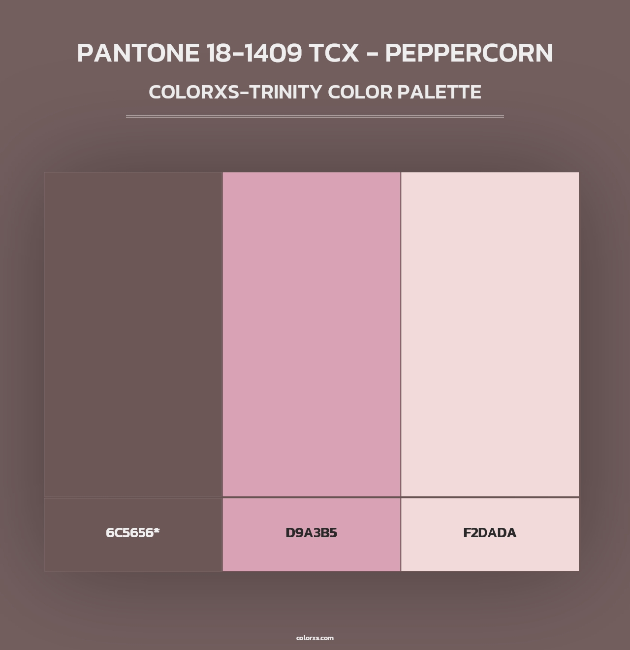 PANTONE 18-1409 TCX - Peppercorn - Colorxs Trinity Palette