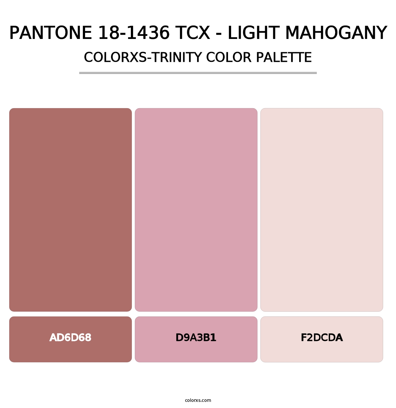 PANTONE 18-1436 TCX - Light Mahogany - Colorxs Trinity Palette