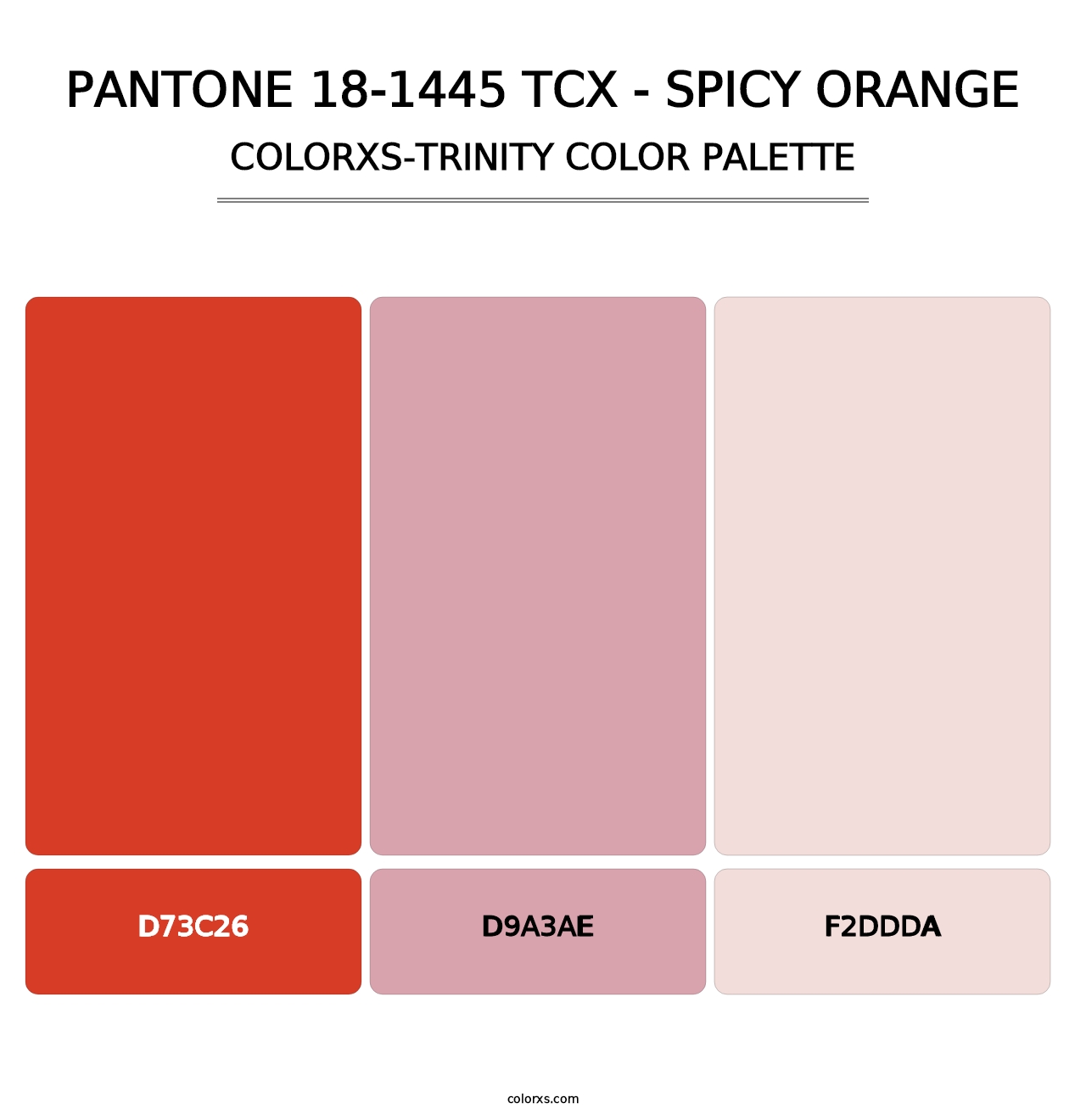 PANTONE 18-1445 TCX - Spicy Orange - Colorxs Trinity Palette