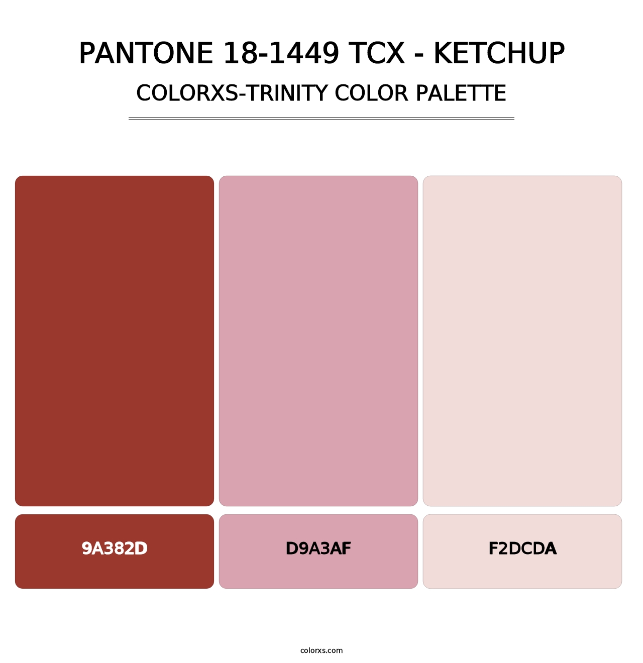 PANTONE 18-1449 TCX - Ketchup - Colorxs Trinity Palette