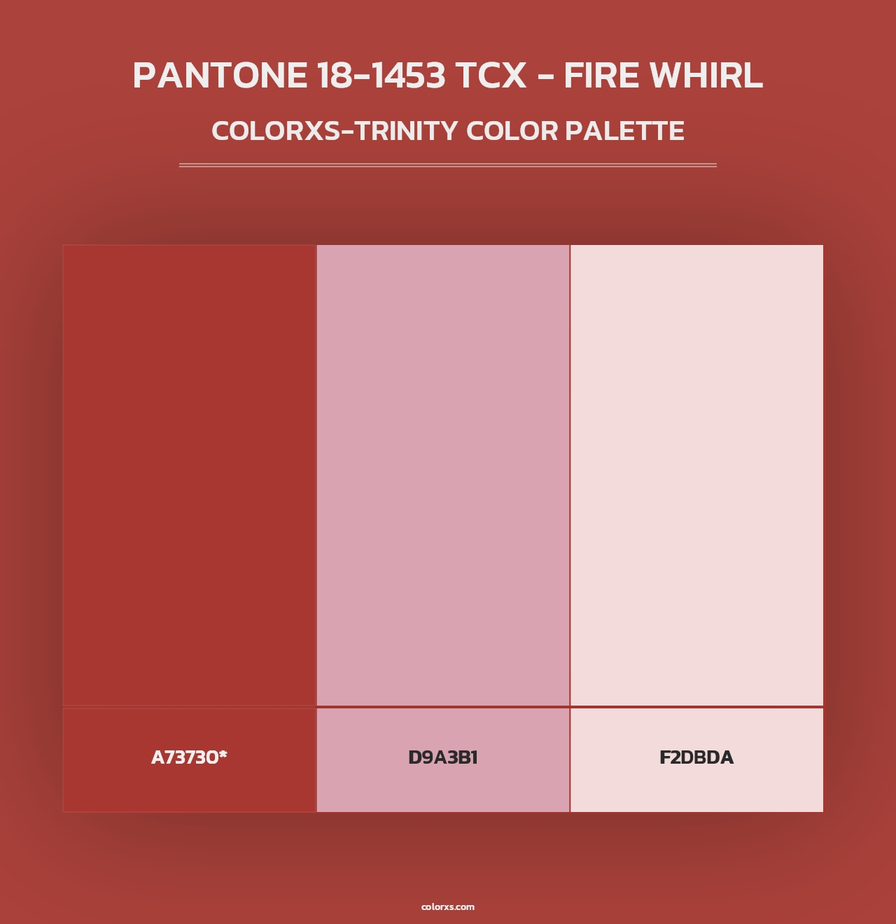 PANTONE 18-1453 TCX - Fire Whirl - Colorxs Trinity Palette