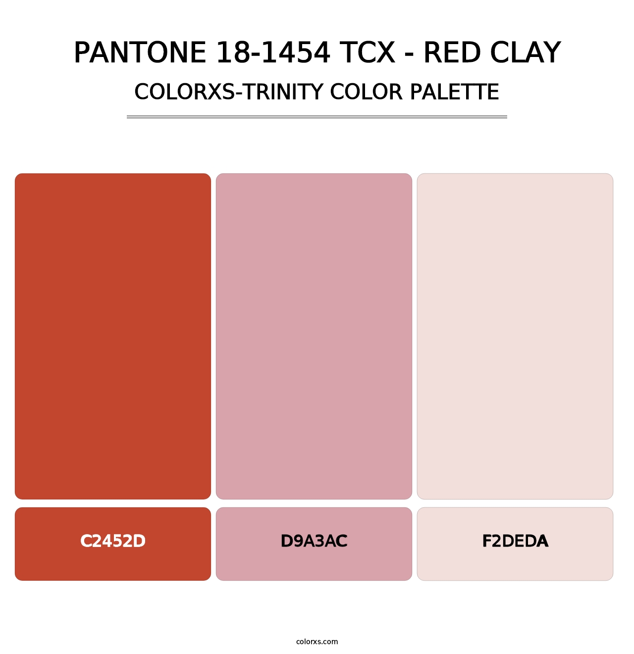 PANTONE 18-1454 TCX - Red Clay - Colorxs Trinity Palette