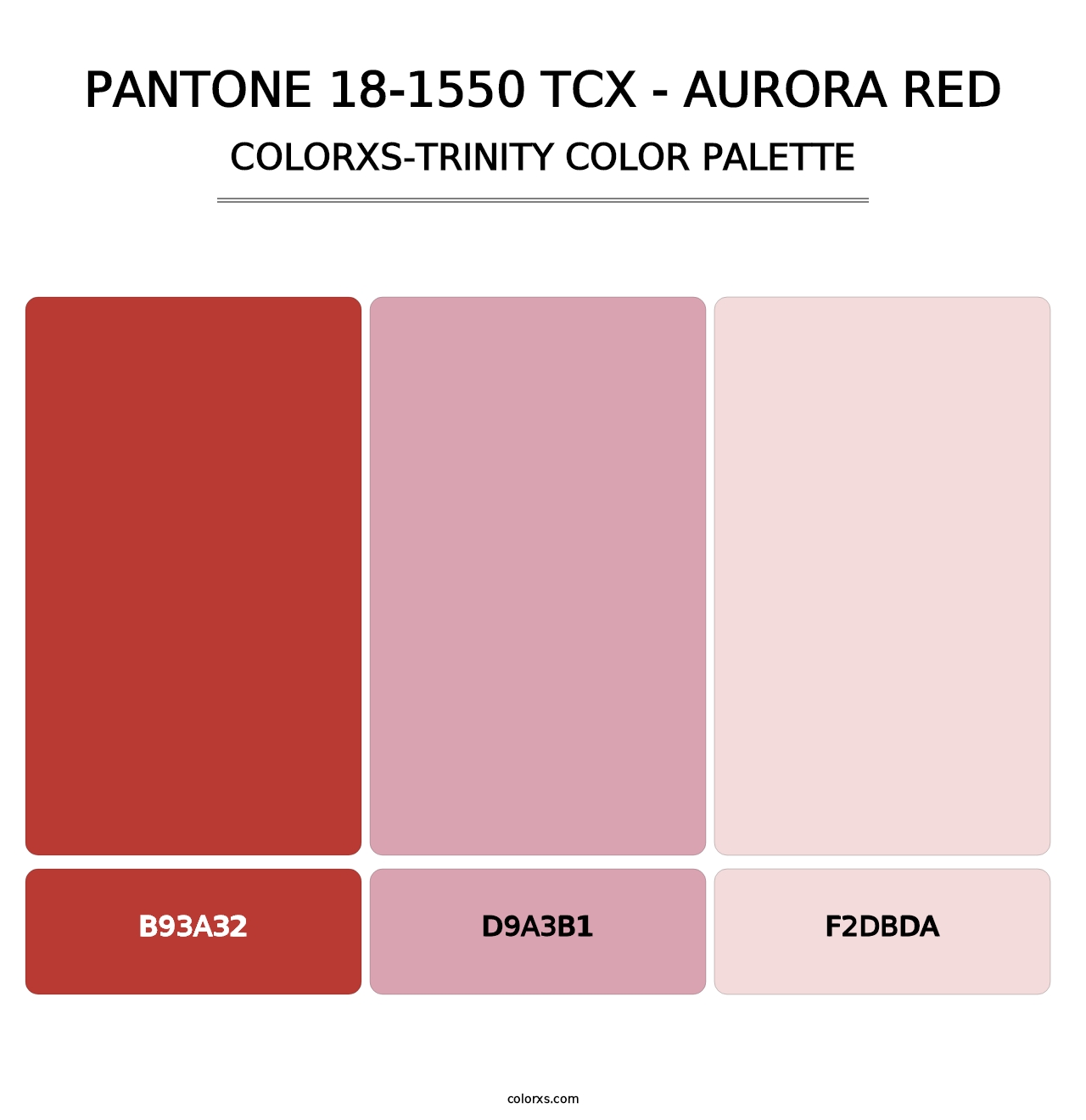 PANTONE 18-1550 TCX - Aurora Red - Colorxs Trinity Palette
