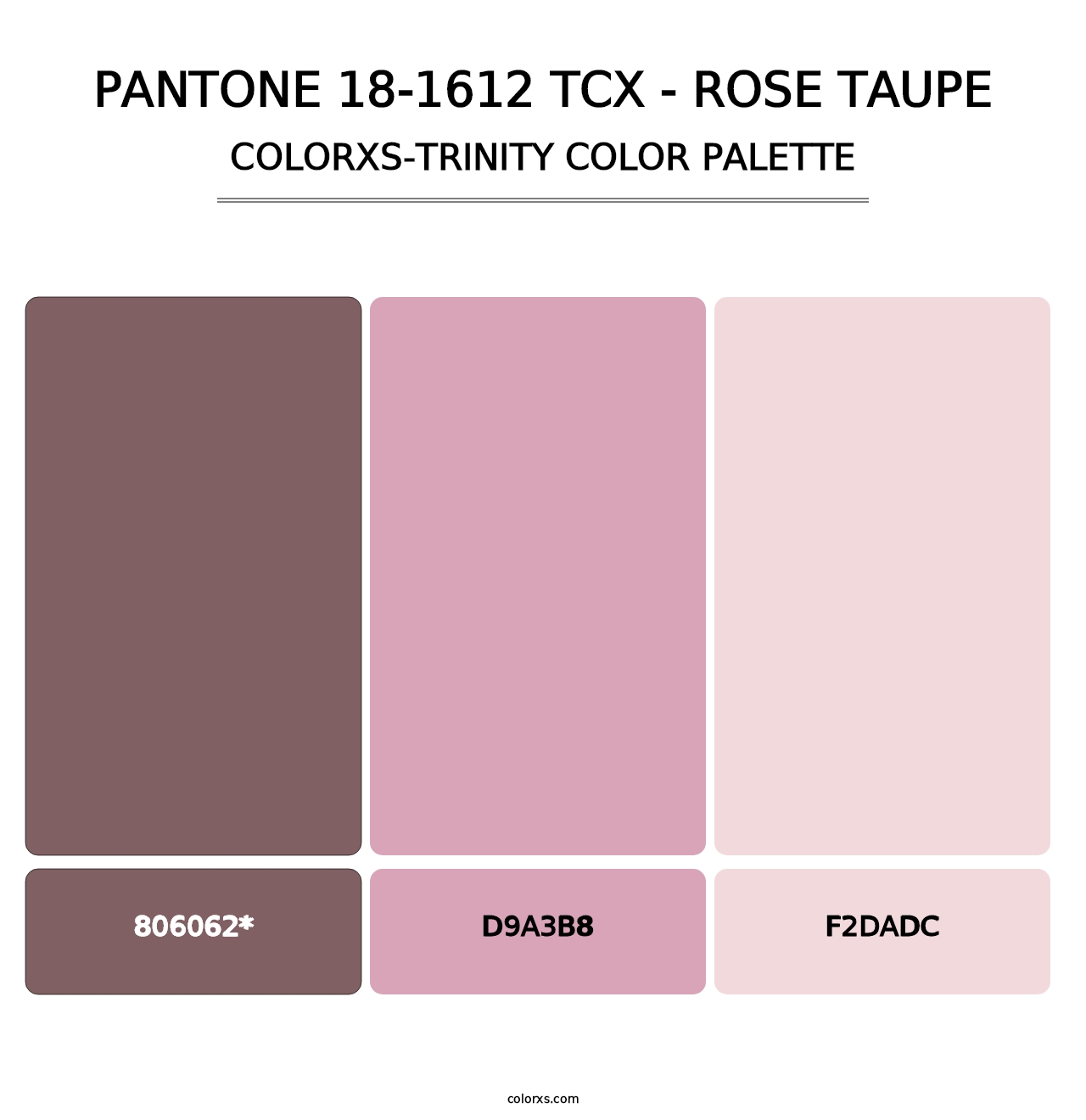 PANTONE 18-1612 TCX - Rose Taupe - Colorxs Trinity Palette