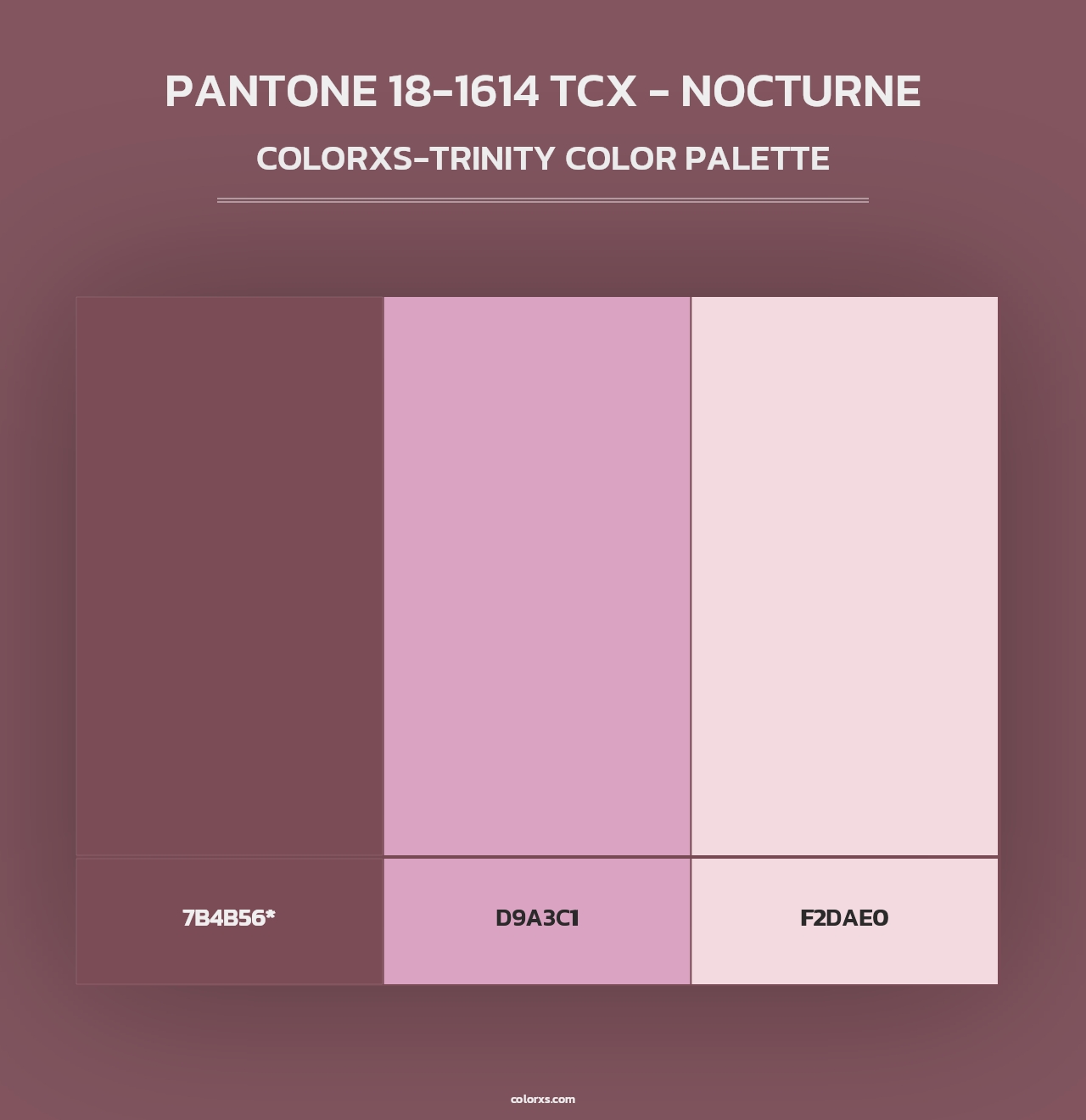 PANTONE 18-1614 TCX - Nocturne - Colorxs Trinity Palette