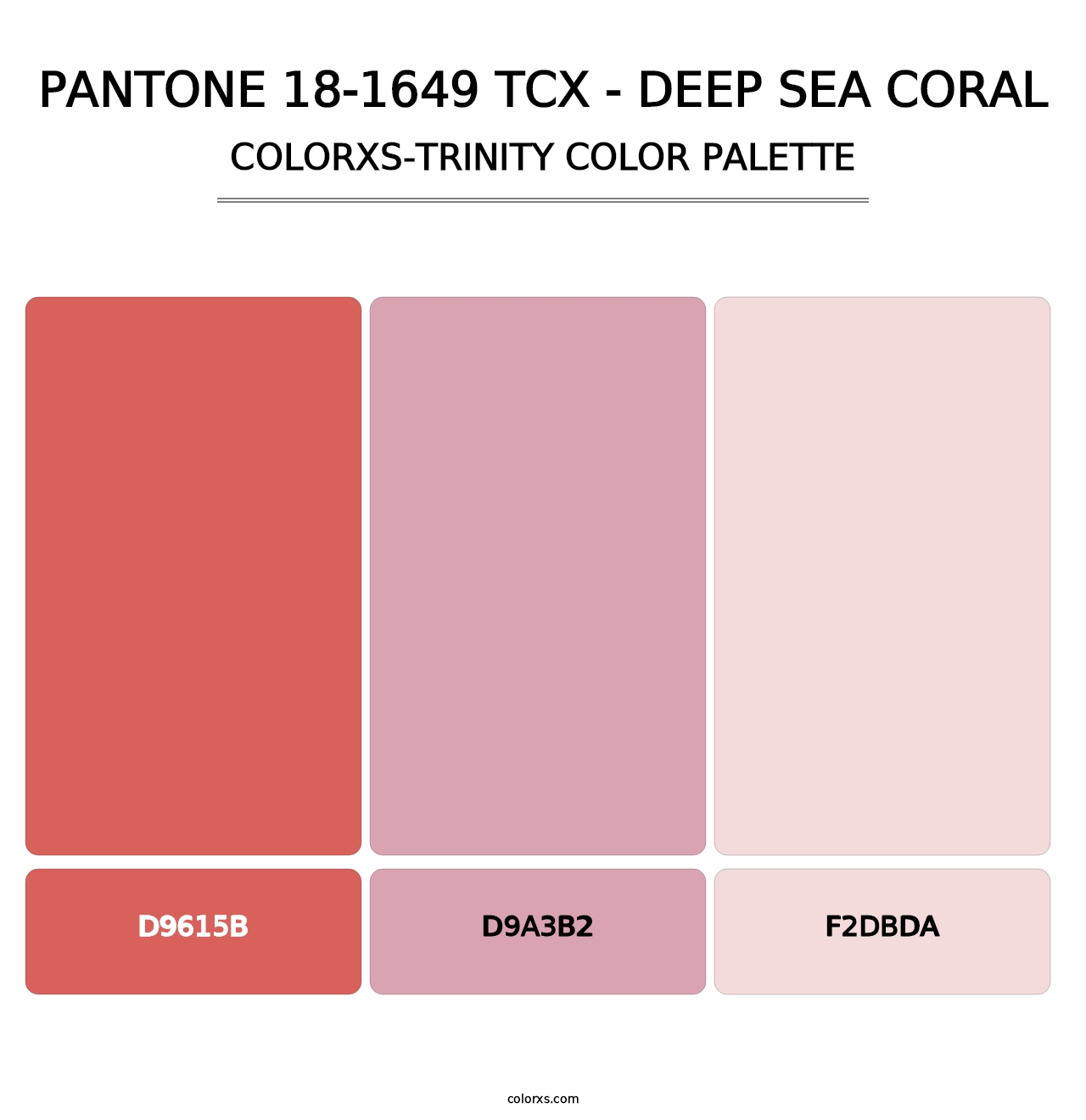 PANTONE 18-1649 TCX - Deep Sea Coral - Colorxs Trinity Palette