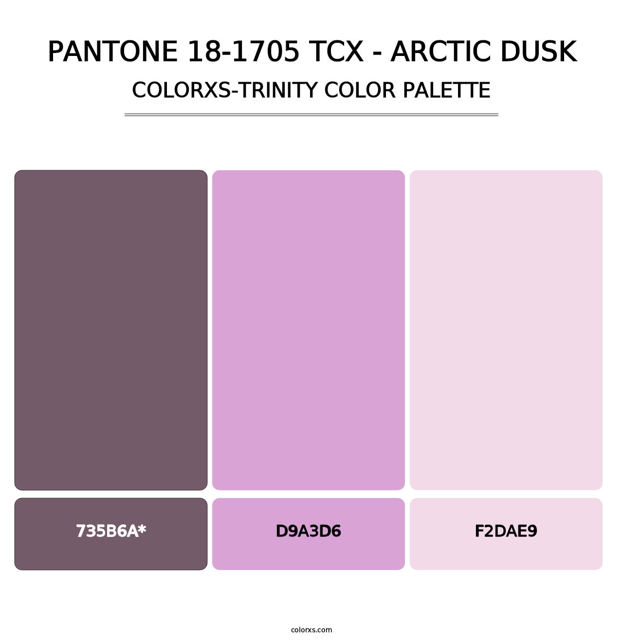 PANTONE 18-1705 TCX - Arctic Dusk - Colorxs Trinity Palette