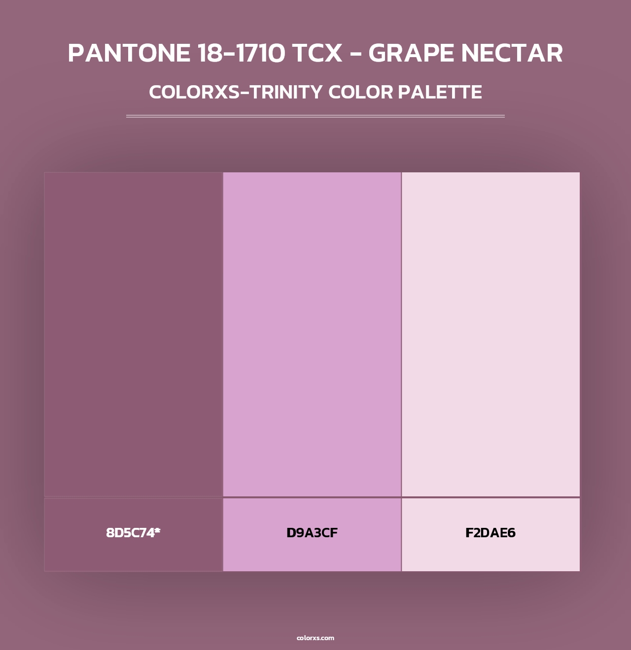 PANTONE 18-1710 TCX - Grape Nectar - Colorxs Trinity Palette