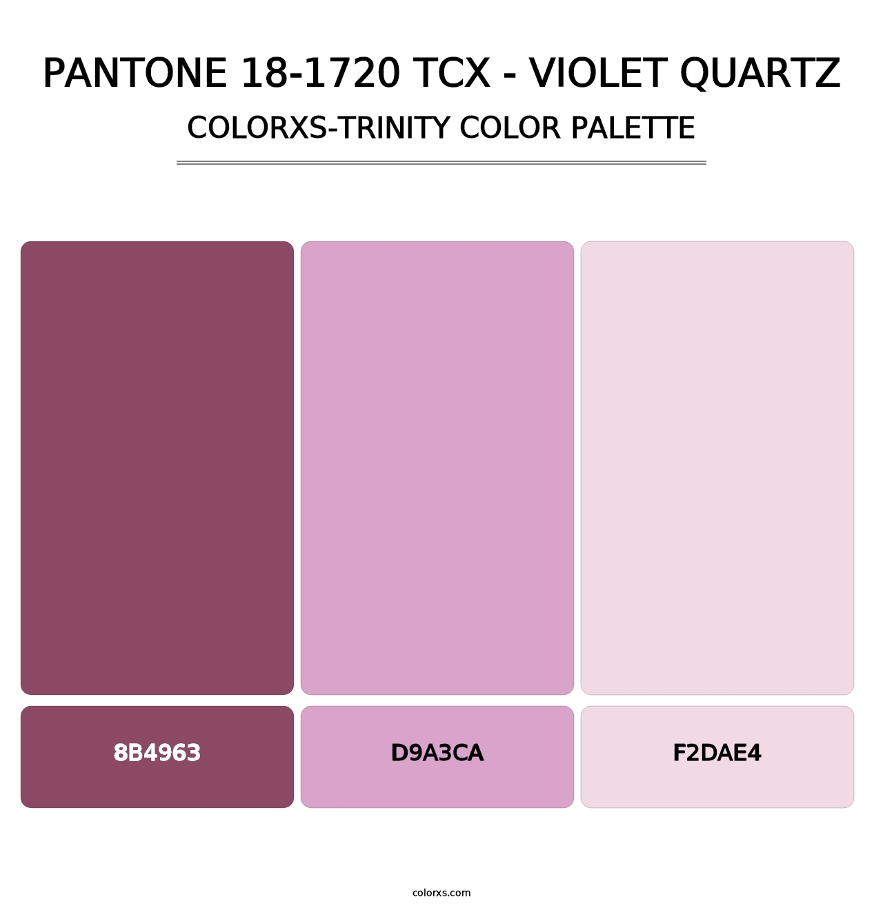 PANTONE 18-1720 TCX - Violet Quartz - Colorxs Trinity Palette