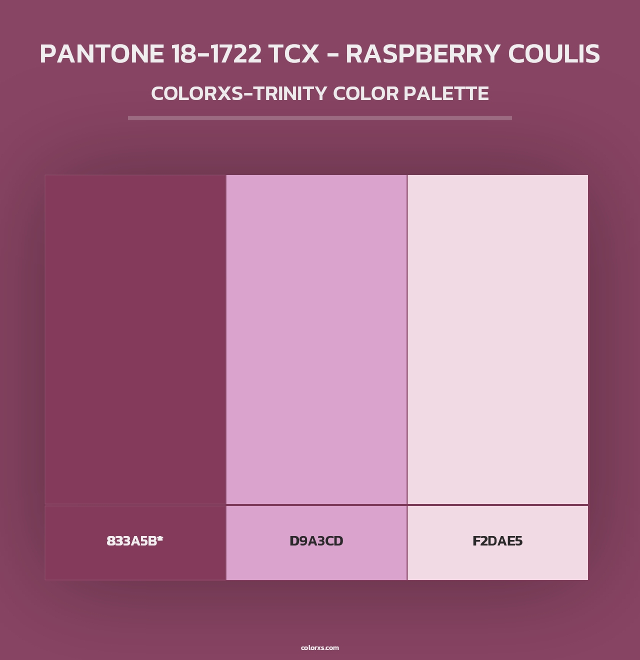 PANTONE 18-1722 TCX - Raspberry Coulis - Colorxs Trinity Palette