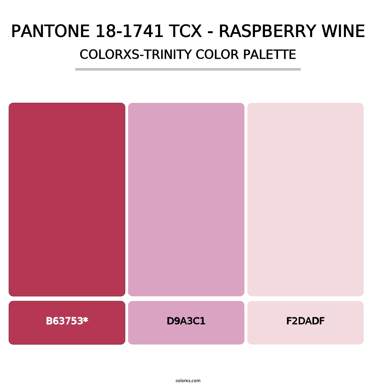 PANTONE 18-1741 TCX - Raspberry Wine - Colorxs Trinity Palette