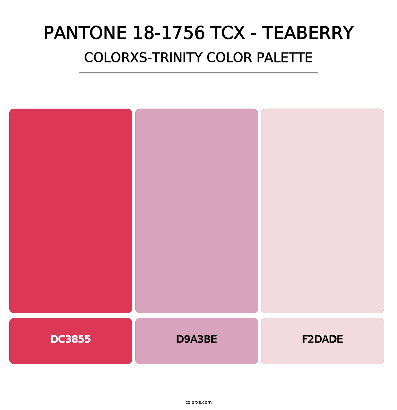 PANTONE 18-1756 TCX - Teaberry - Colorxs Trinity Palette