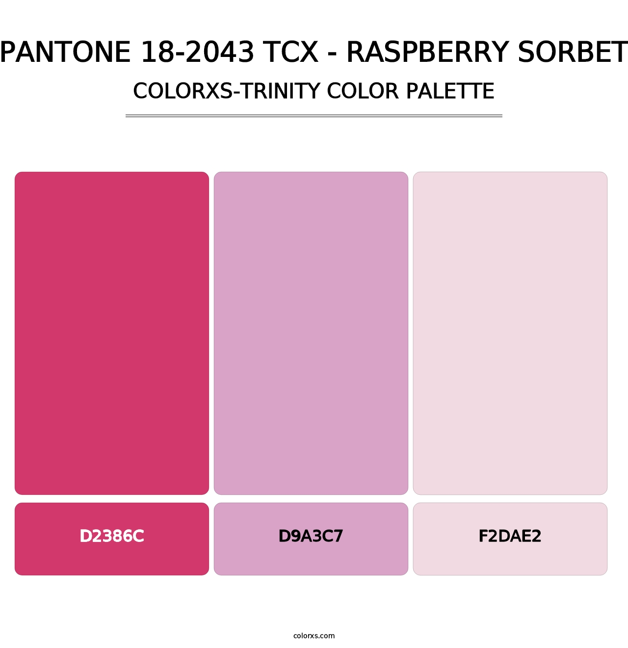 PANTONE 18-2043 TCX - Raspberry Sorbet - Colorxs Trinity Palette