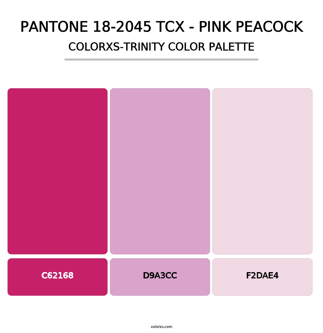 PANTONE 18-2045 TCX - Pink Peacock - Colorxs Trinity Palette
