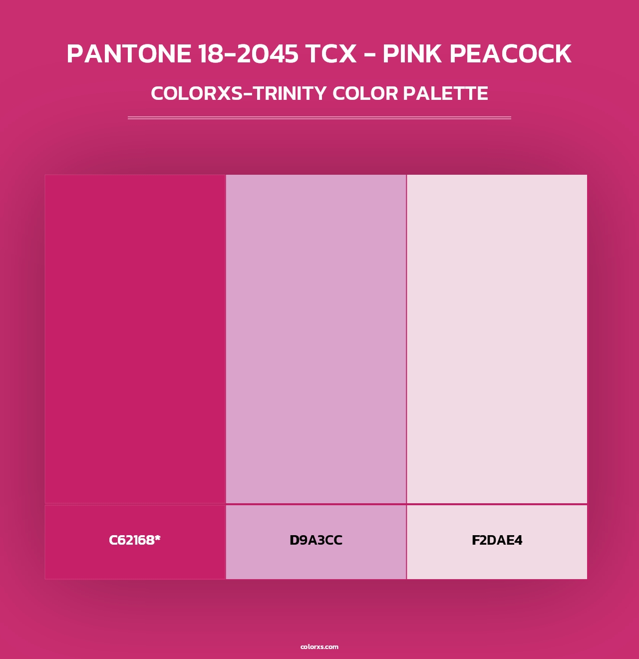 PANTONE 18-2045 TCX - Pink Peacock - Colorxs Trinity Palette