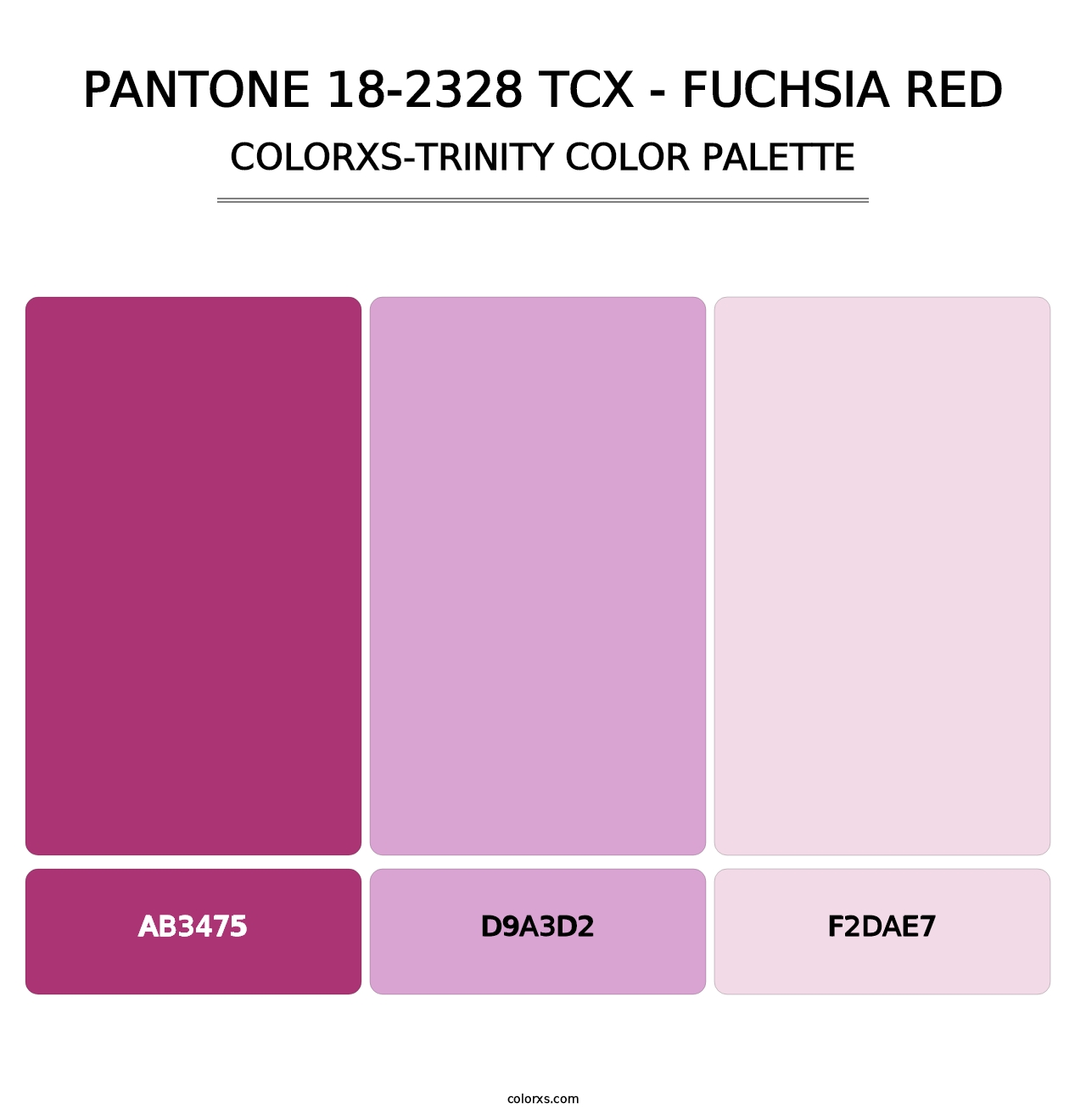 PANTONE 18-2328 TCX - Fuchsia Red - Colorxs Trinity Palette