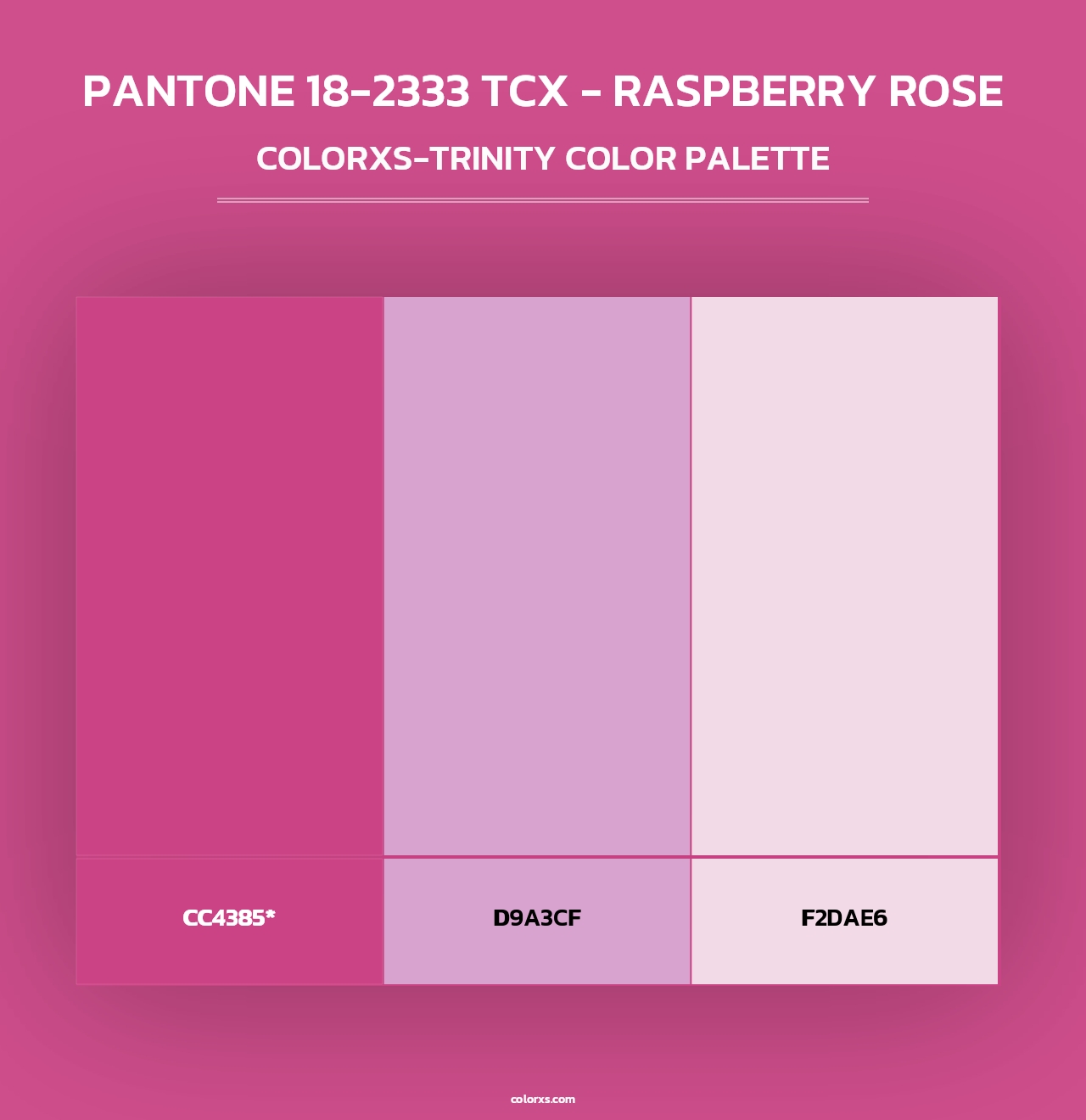 PANTONE 18-2333 TCX - Raspberry Rose - Colorxs Trinity Palette