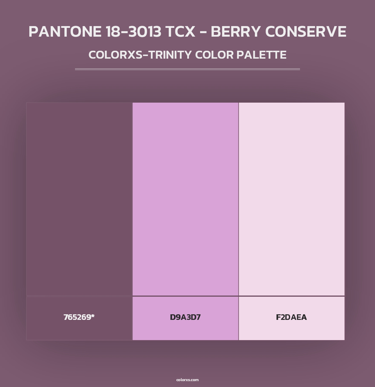 PANTONE 18-3013 TCX - Berry Conserve - Colorxs Trinity Palette