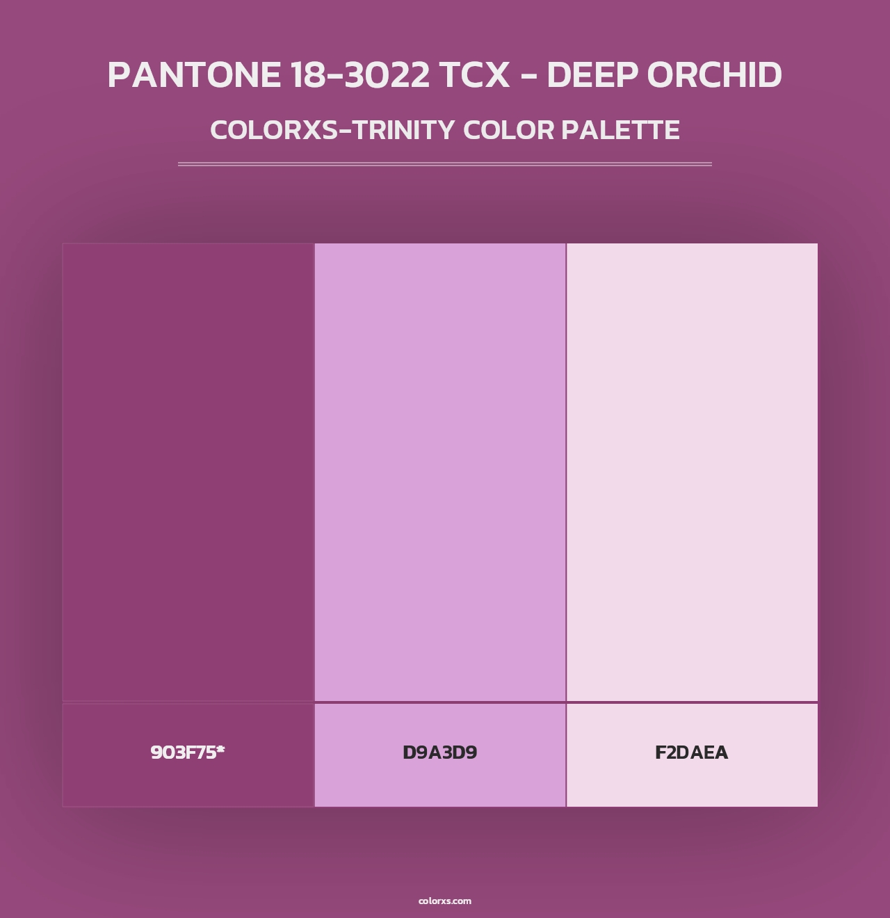 PANTONE 18-3022 TCX - Deep Orchid - Colorxs Trinity Palette