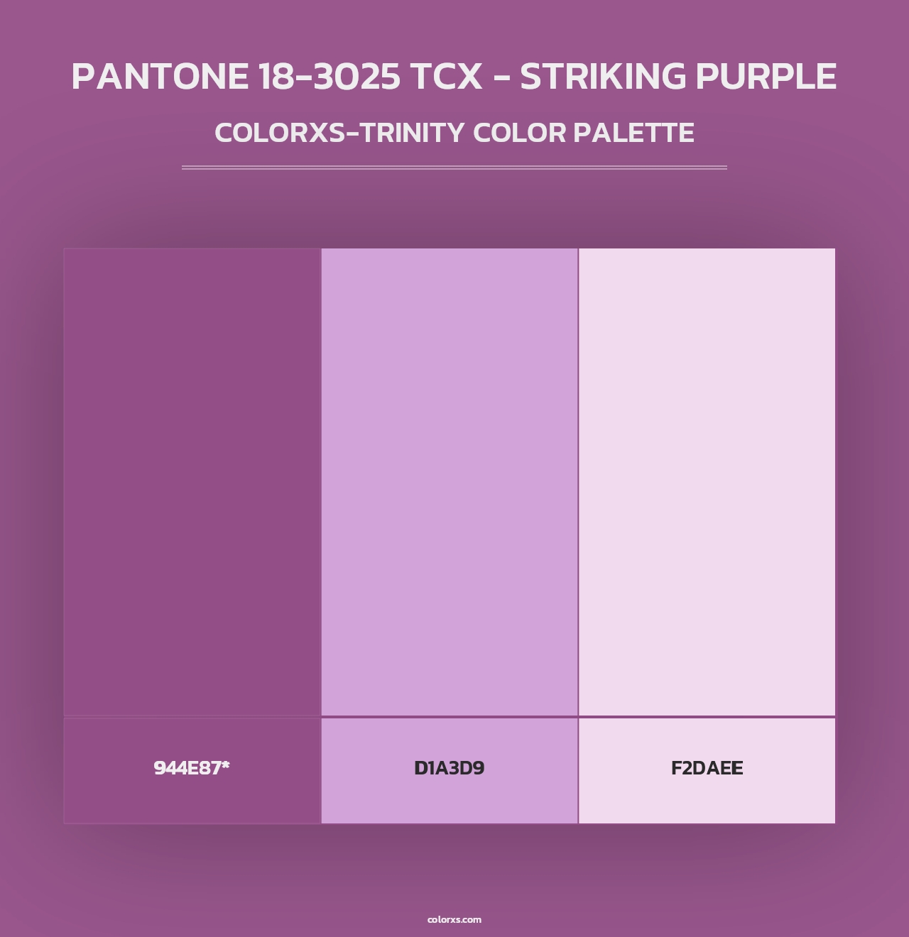 PANTONE 18-3025 TCX - Striking Purple - Colorxs Trinity Palette