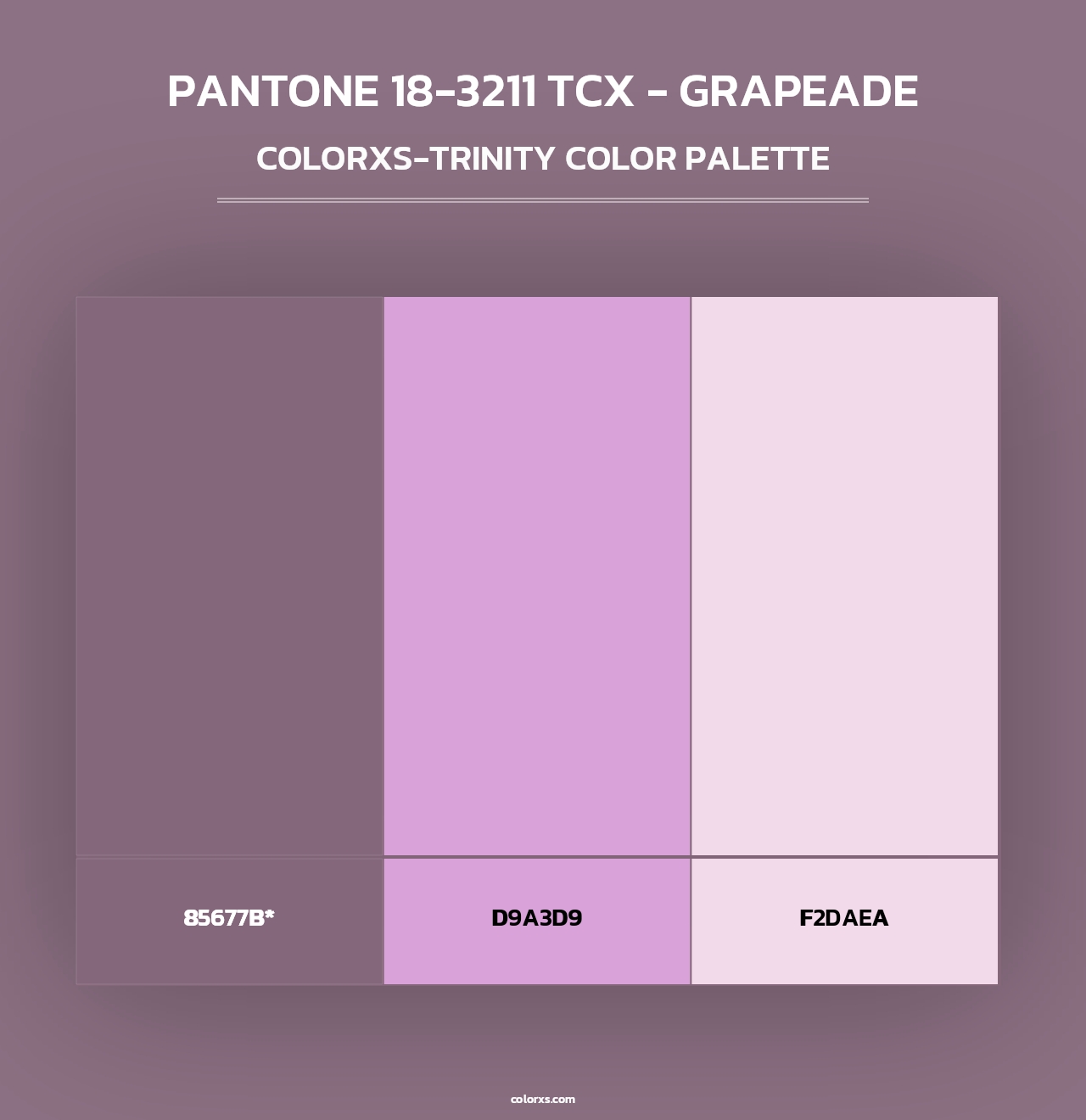 PANTONE 18-3211 TCX - Grapeade - Colorxs Trinity Palette