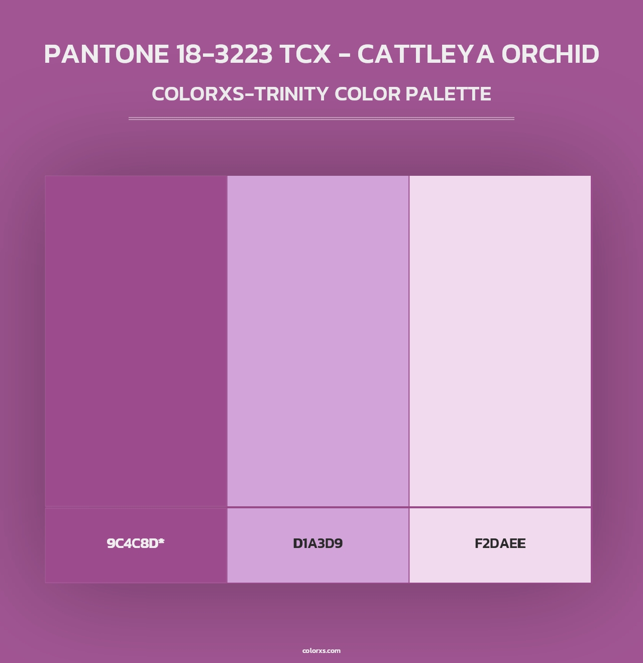 PANTONE 18-3223 TCX - Cattleya Orchid - Colorxs Trinity Palette