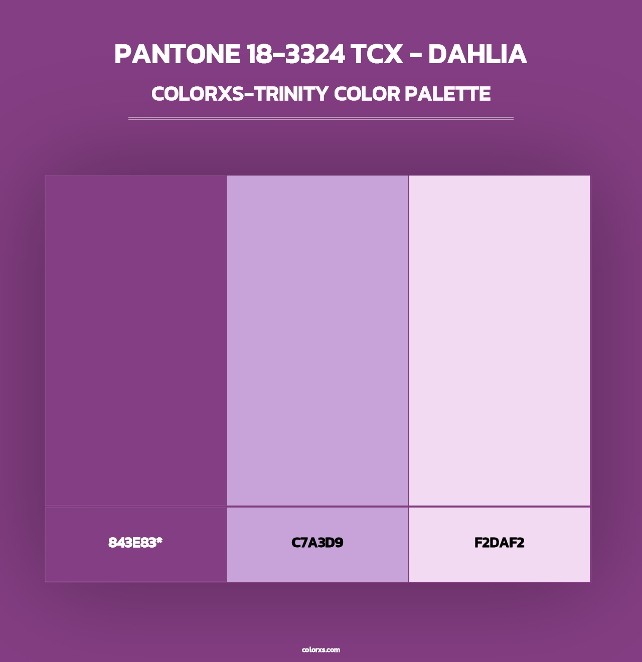 PANTONE 18-3324 TCX - Dahlia - Colorxs Trinity Palette