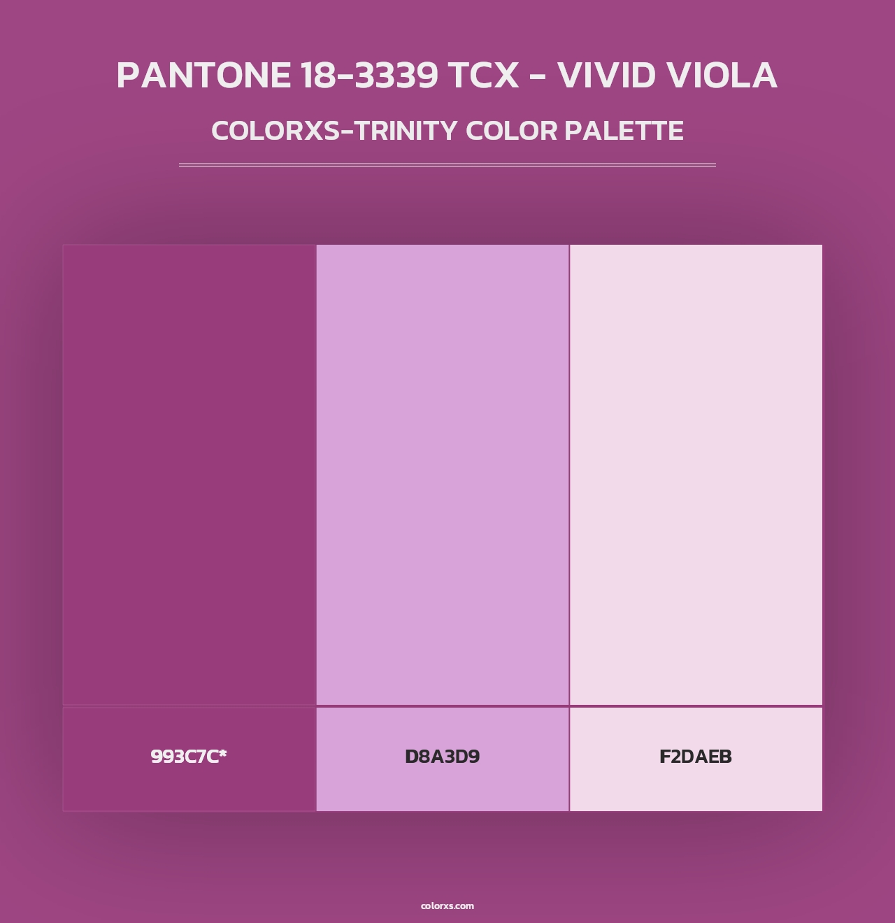 PANTONE 18-3339 TCX - Vivid Viola - Colorxs Trinity Palette