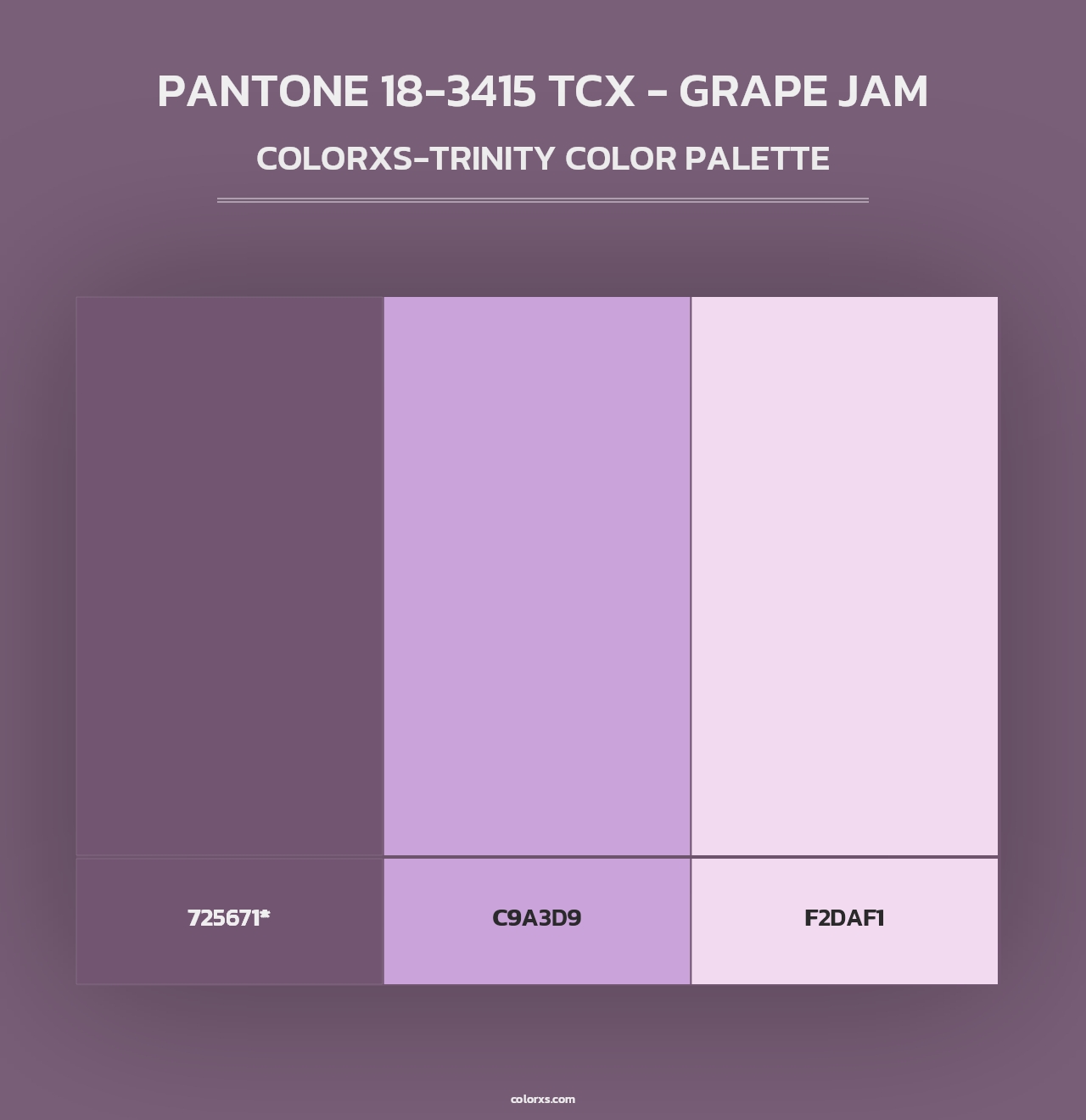 PANTONE 18-3415 TCX - Grape Jam - Colorxs Trinity Palette