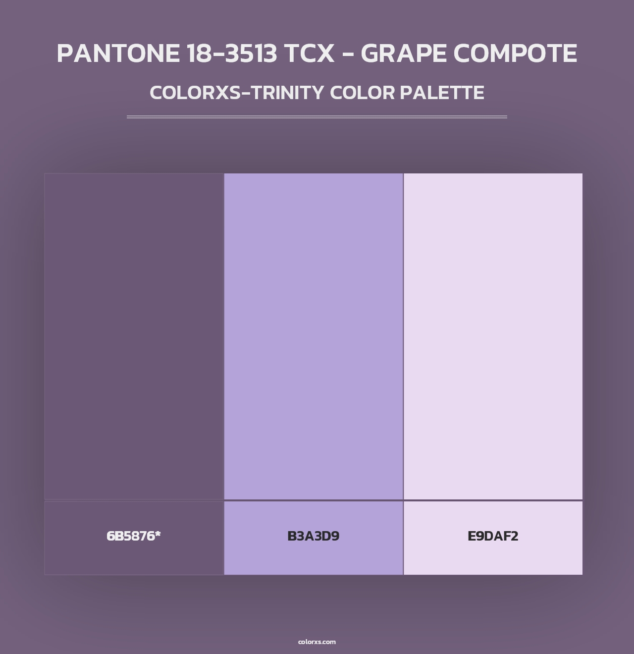 PANTONE 18-3513 TCX - Grape Compote - Colorxs Trinity Palette