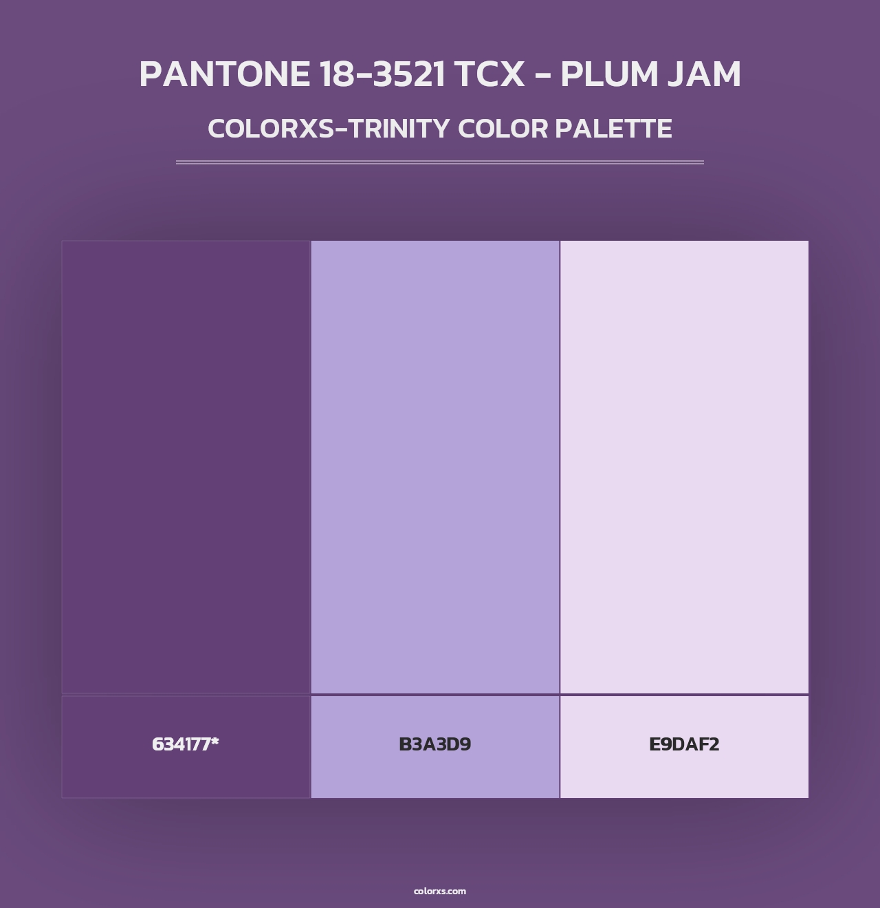 PANTONE 18-3521 TCX - Plum Jam - Colorxs Trinity Palette