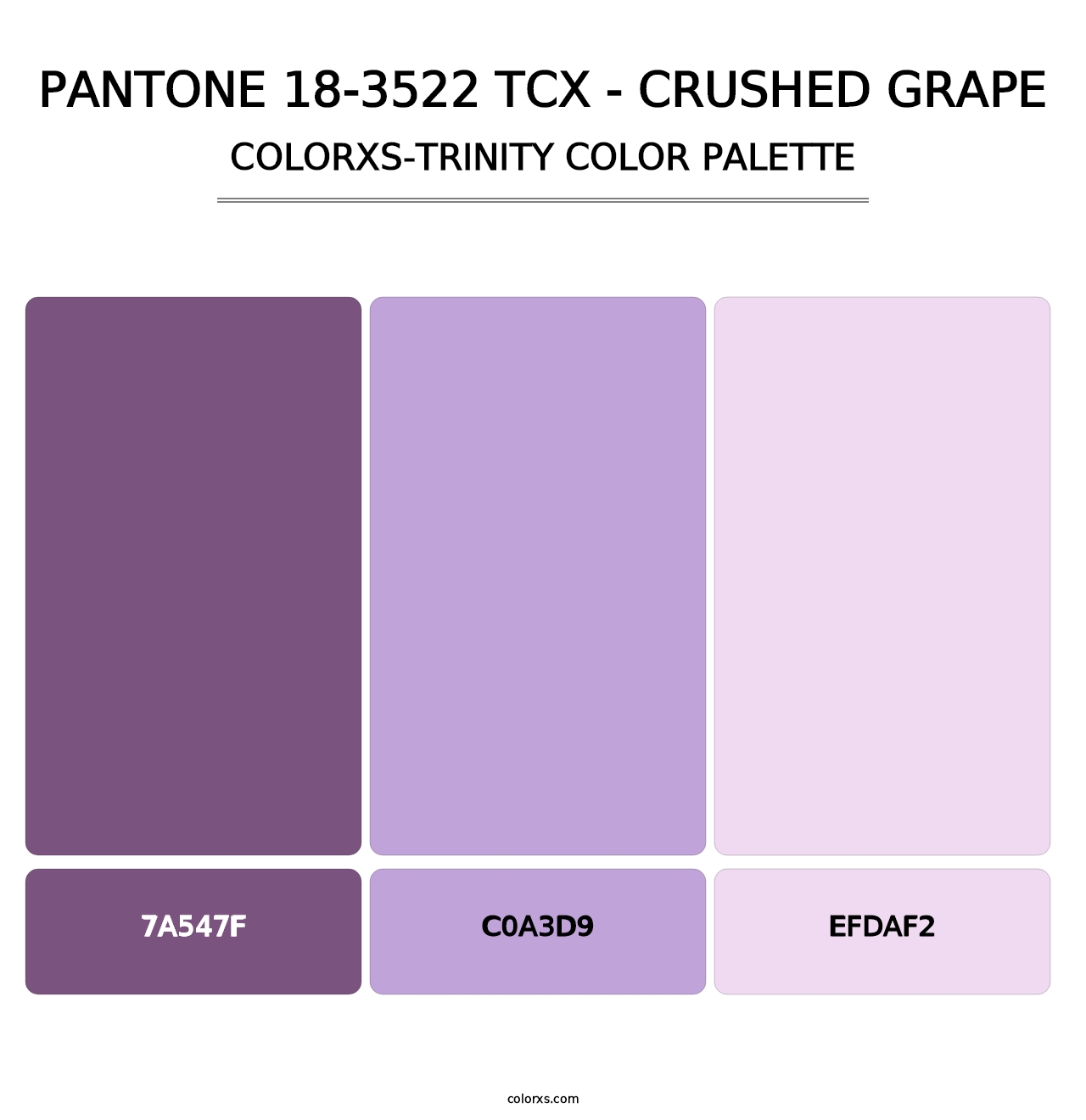 PANTONE 18-3522 TCX - Crushed Grape - Colorxs Trinity Palette