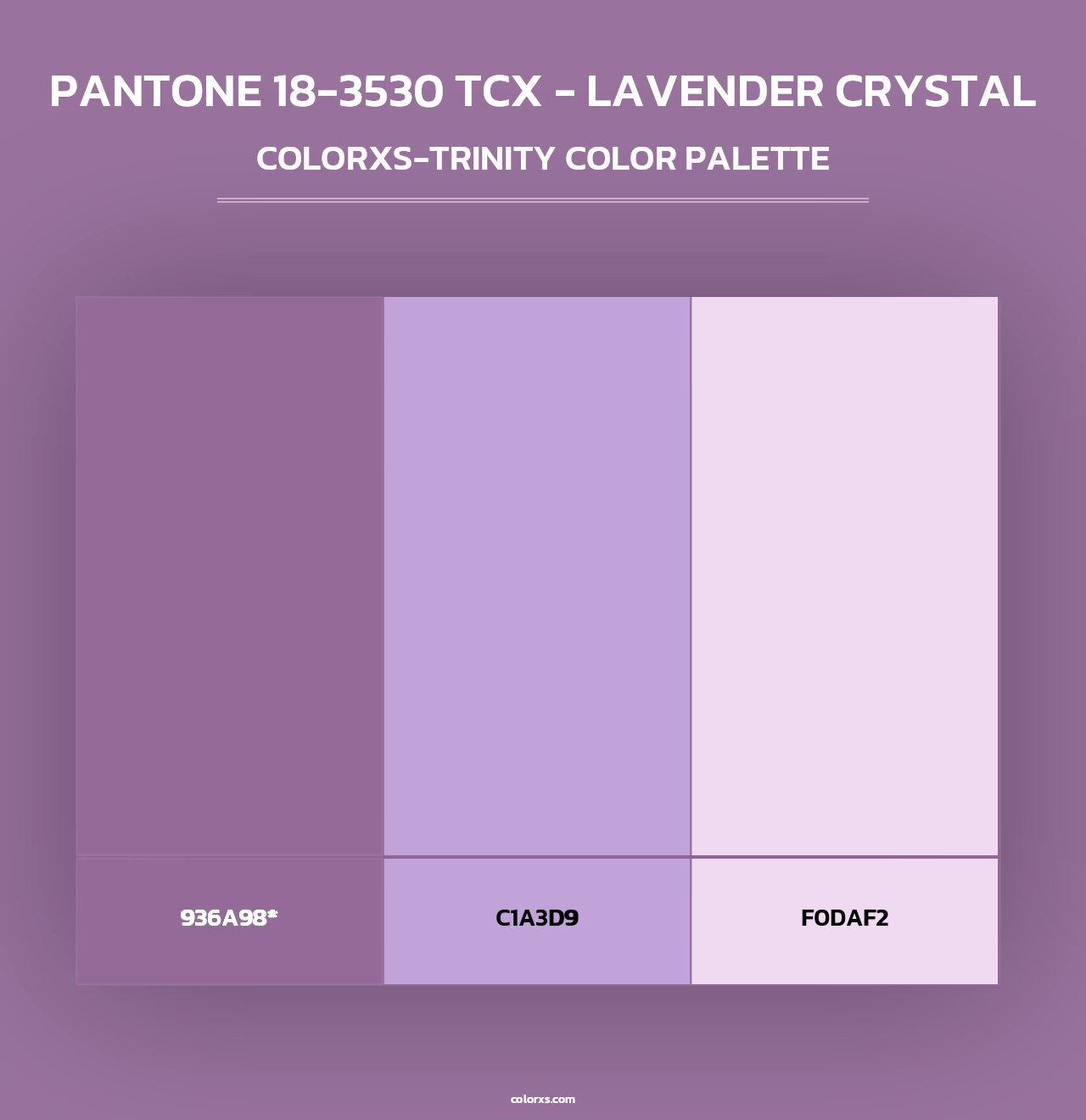 PANTONE 18-3530 TCX - Lavender Crystal - Colorxs Trinity Palette