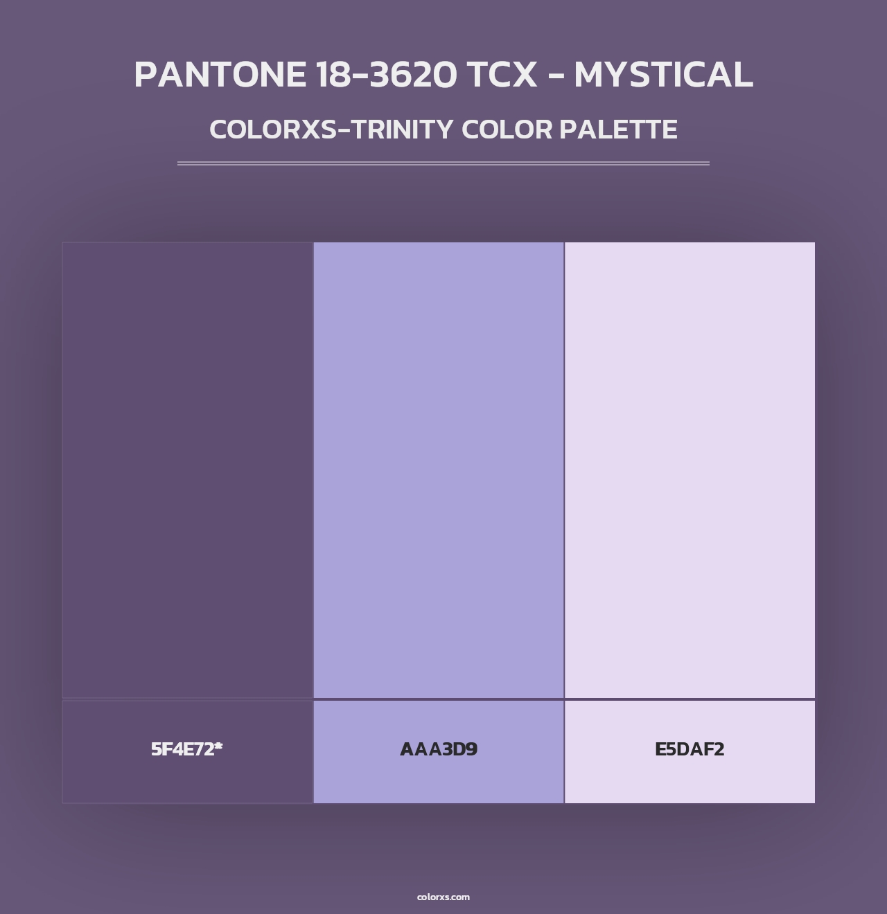 PANTONE 18-3620 TCX - Mystical - Colorxs Trinity Palette
