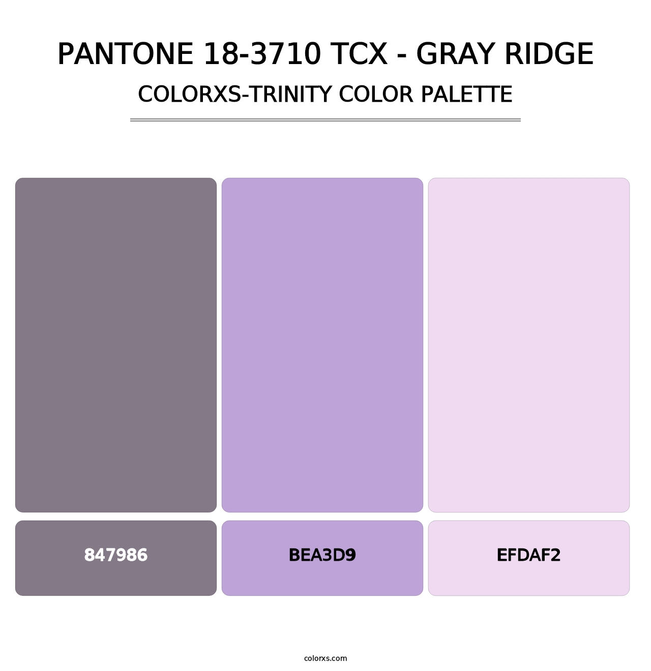 PANTONE 18-3710 TCX - Gray Ridge - Colorxs Trinity Palette