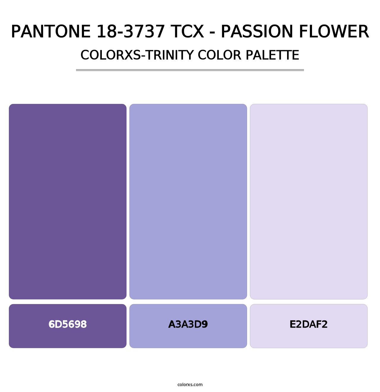 PANTONE 18-3737 TCX - Passion Flower - Colorxs Trinity Palette