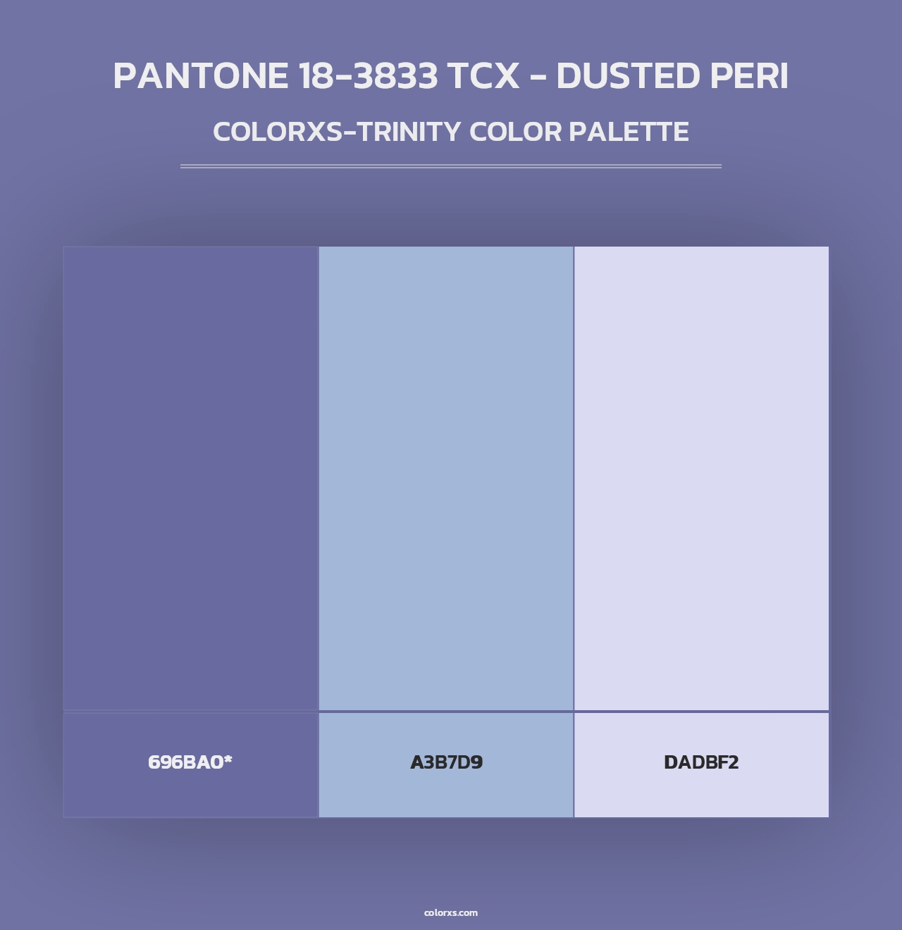 PANTONE 18-3833 TCX - Dusted Peri - Colorxs Trinity Palette