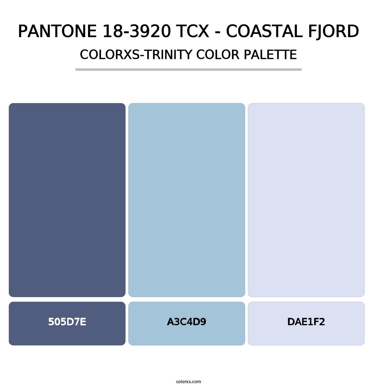 PANTONE 18-3920 TCX - Coastal Fjord - Colorxs Trinity Palette